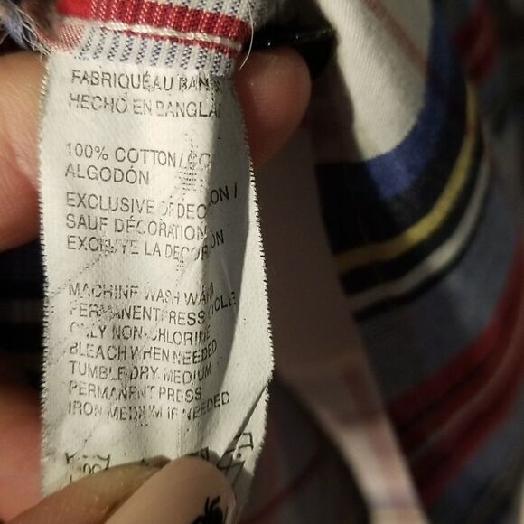 IZOD Plaid Long Sleev Button Down Lrg - Picture 10 of 11